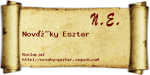 Nováky Eszter névjegykártya
