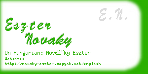 eszter novaky business card